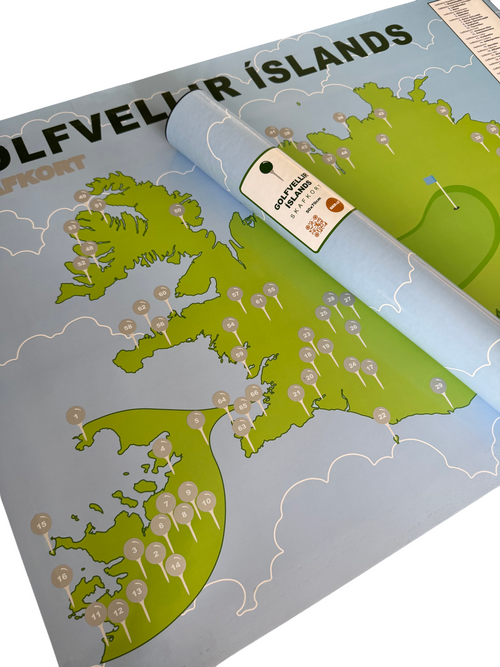 Golfvellir Íslands Skafkort