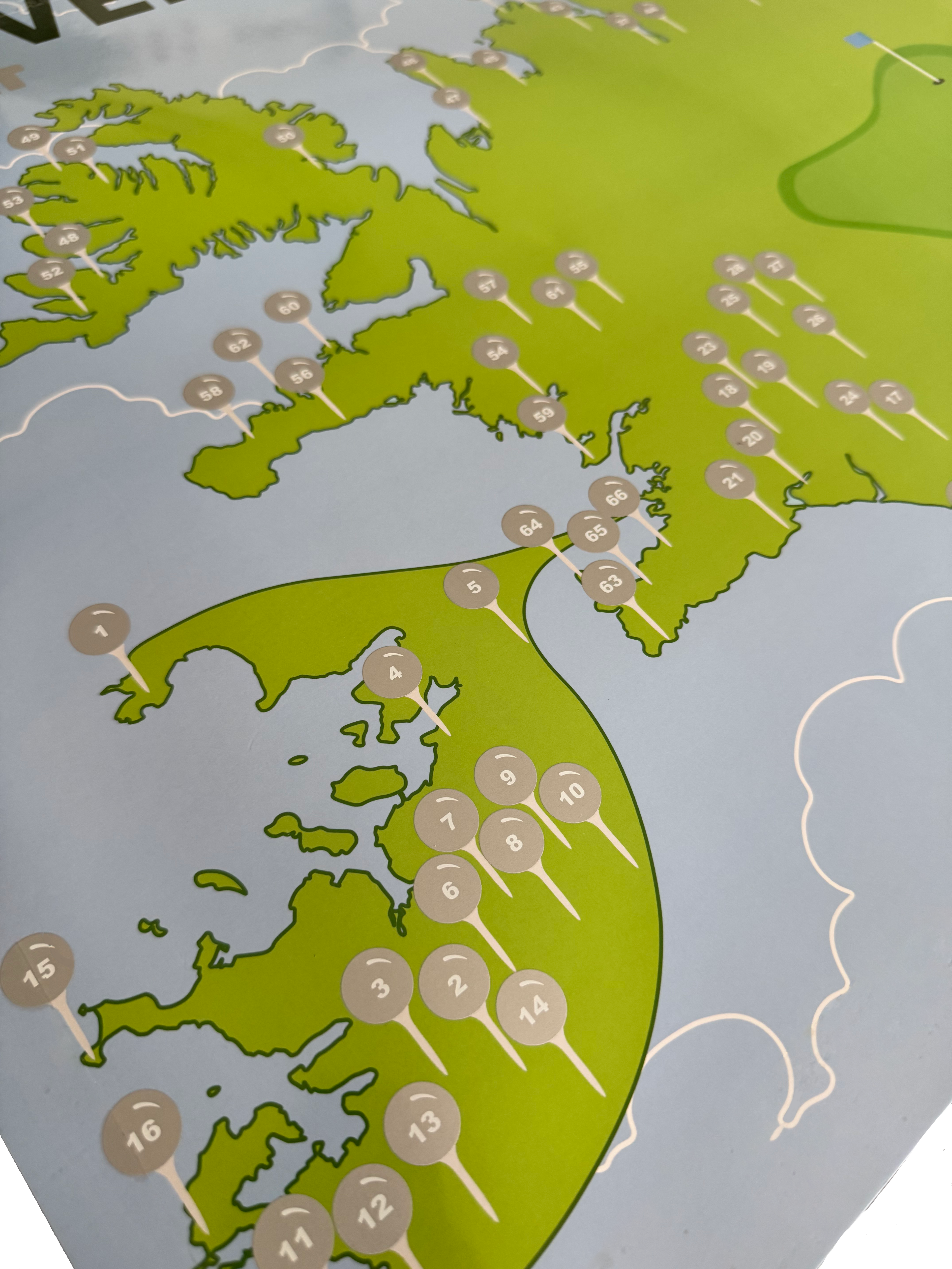 Golfvellir Íslands Skafkort